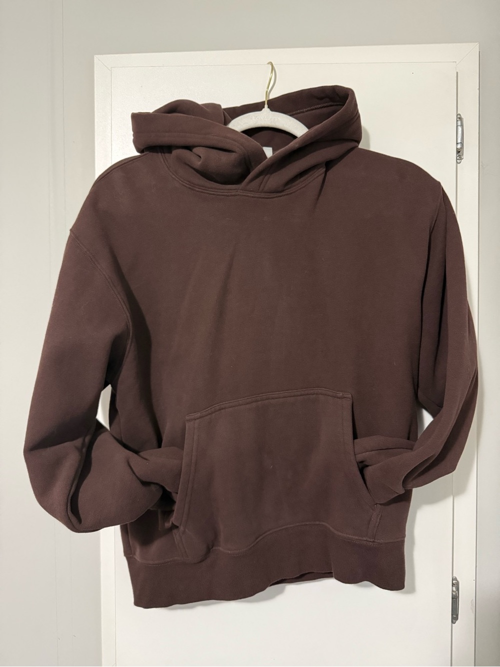 139. Aritzia TNA Extra Fleece Perfect Fit Rich Mocha Brown Hooded Sweatshirt Med